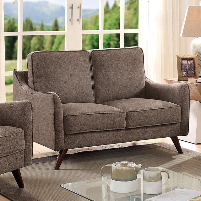 Furniture of America Maxime CM6971BR-LV Love Seat IMAGE 1